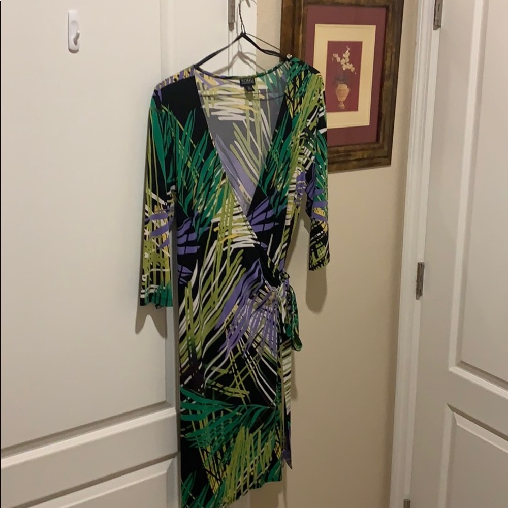 A wrap dress